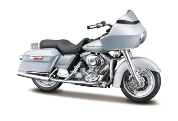 Maisto 2002 FLTR Road Glide blister box metal sivá