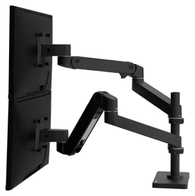 Ergotron LX Pro Dual Stacking Arm čierna / Stolné rameno pre 2 monitory (45-690-292)