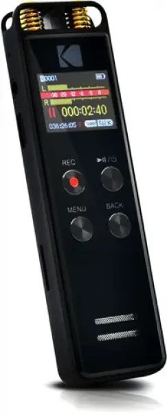 Kodak VRC 550 čierna / Diktafón / 8GB / až 581 hodín záznamu / microSD / USB-C / 2x 3.5mm (VRC550)