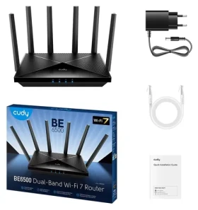 Cudy WR6500 / Router / Wi-Fi 7 / Dual-band / 5765 Mbit/s / 4X LAN Gigabit (WR6500)