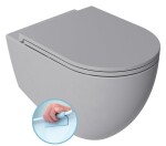 ISVEA - INFINITY závesná WC misa, Rimless, 36,5x53cm, stone grey 10NF02005-2V