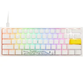 Ducky One 2 Pro Mini Cherry MX-Blue biela / herná klávesnica / podsvietená / drôtová USB-C / US (DKON2061ST-CUSPDWWT2)