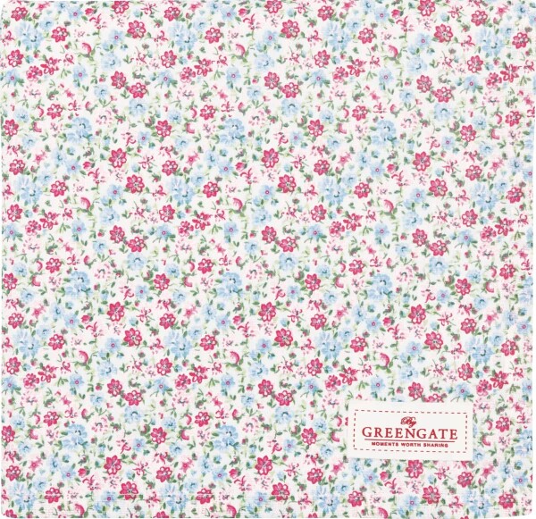 GREEN GATE Bavlnený obrus Louisa White 100 × 100 cm