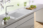 VILLEROY & BOCH VILLEROY & BOCH - Keramický drez Timeline 60 White alpin nástavný 1000 x 510 bez excentra 679001R1