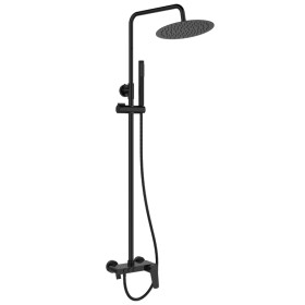 INVENA - Sprchový stĺp s batériou, Alonia Trend, čierny lesk AU-70-D04-V