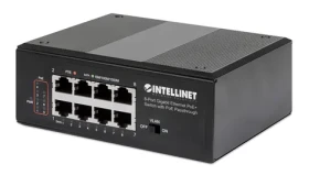 Intellinet Switch 8x Gigabit PoE+ 120 W / Switch / 8- Port / 1000 Mbps / PoE-Passthrough / DIN lišta (561624)