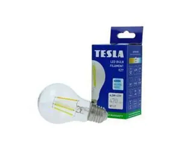 TESLA FILAMENT RETRO BULB E27 4,2W číra / LED žiarovka / 470 lm / 4000K (8596238005075)