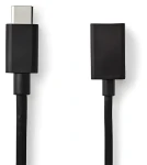 Nedis CCGB61710BK02 čierna / Adaptér / USB-C(M) - USB-A(F) / USB 3.2 Gen 1 / 0,15 m (CCGB61710BK02)