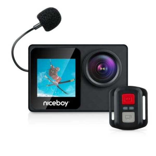 Niceboy Vega 11 Vision čierna / Outdoorová kamera / 2 + 1.3 displej / 4K / MicroSD / WiFi / USB-C (vega-11-vision)