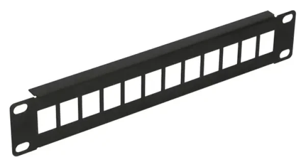 Extralink Modulárny patch panel 12 portov 10" čierna / Patch panel / 1U / kovové prevedenie