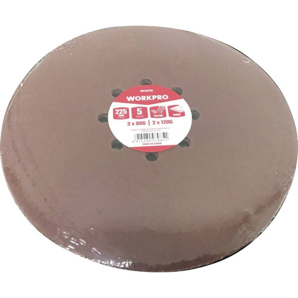 WorkPro WP407216 brúsny papier pre brúsne kotúče (Ø) 230 mm 5 ks; WP407216