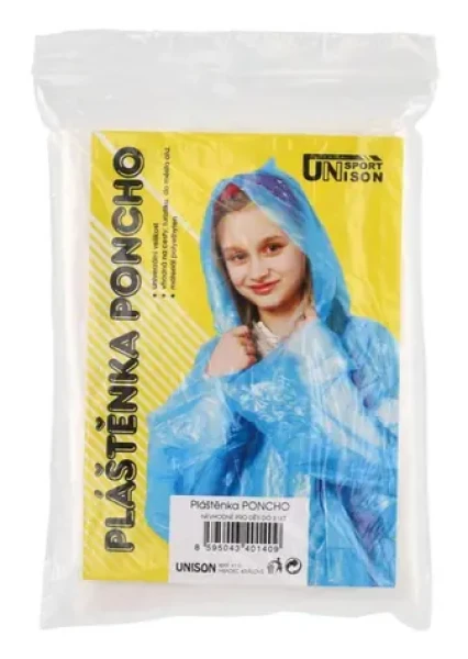 Unison Pláštenka Poncho univerzálna veľkosť / Pláštenka / Plast / Odporúčaný vek 3+ / v sáčku 10×12 cm