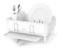 Simplehuman Compact Odkvapkávač na riad biela / rám z bielej ocele / plast FPP (838810026428)