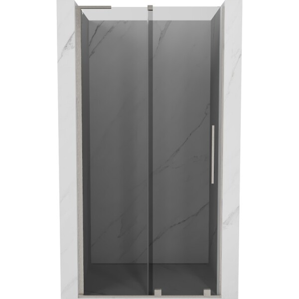 MEXEN/S - Velar L posuvné sprchové dvere 120, grafit, nikel kartáčovaný 871-120-003-41-97