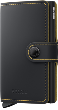 Mini peňaženka Secrid Miniwallet Matte Black Ochre