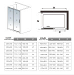 H K - Obdĺžnikový sprchovací kút HARMONY F2 110x80 L/P variant SE-HARMONYF211080