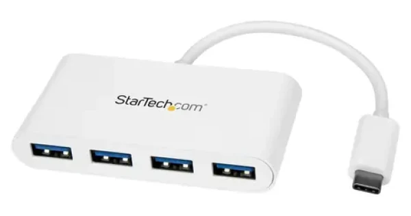StarTech USB 3.0 Hub 4 porty biela / USB hub / USB-C / 4X USB-A / 5 Gbps (HB30C4ABW)