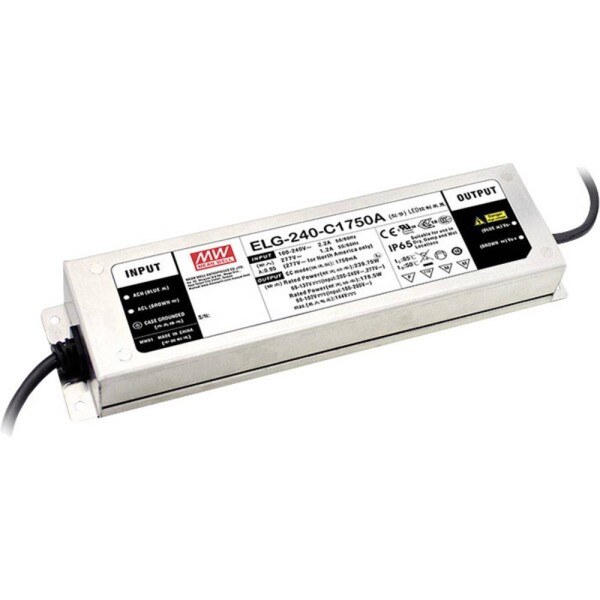 MEAN WELL LED Treiber LED driver konštantný prúd 239.4 W 350 - 700 mA 114 - 228 V/DC montáž na nehorľavom povrchu, schválenie nábytku, outdoorový, PFC spínacie; ELG-240-C1050A-3Y