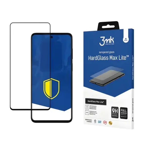 3mk HardGlass Max Lite Motorola Moto G42 čierna / Ochranné sklo / 9H / 0,3 mm