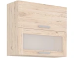 Horná kuchynská skrinka s presklením Bordeaux, 80 cm, dub bordeaux%