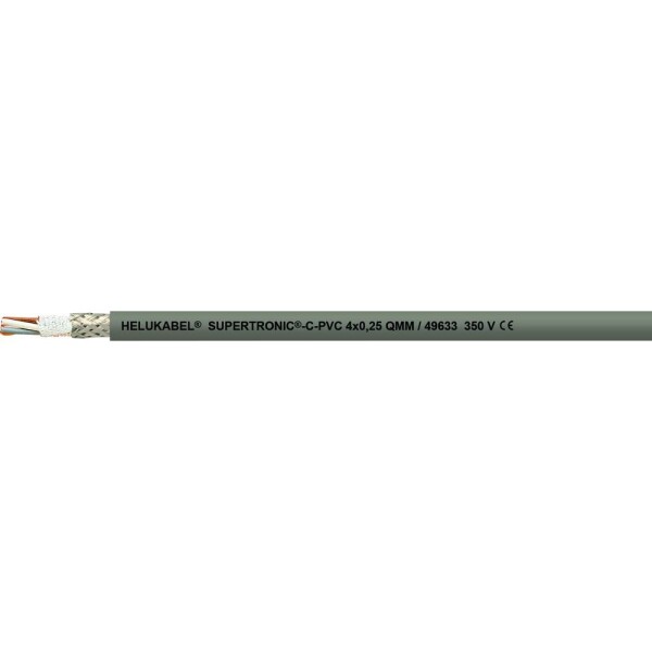 HELU 49627-500 vedenie ťažnej reťaze S-TRONIC®-C-PVC 14 x 0.14 mm² sivá 500 m; 49627-500