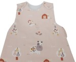 EKO Vak na spanie bavlnený MEDIUM My farm Powder Pink 50x75 cm 2,5 TOG