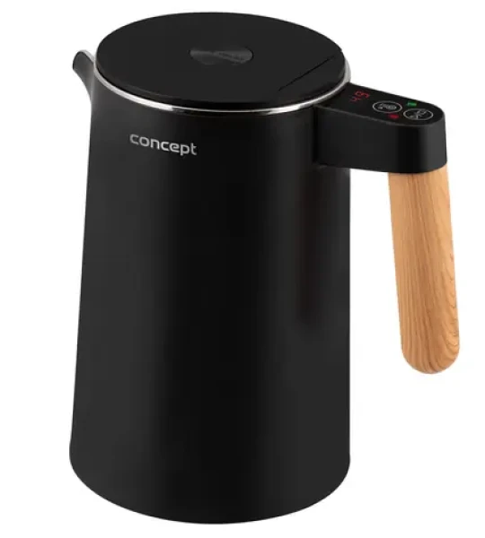 Concept RK3301 čierna / Rýchlovarná kanvica / 1.5 l / 2200W / termoregulácia / dopredaj (RK3301)
