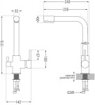 MEXEN/S MEXEN/S - Leo granitový drez s odkvapkávačom vrátane batérie Duero, čierna/strieborná metalík 6501-73-671600-70-B
