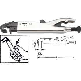 Hazet 752-2 kliešte samosvorné 0 - 15 mm 205 mm; 752-2