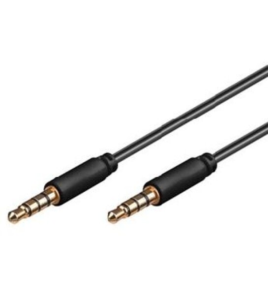 PremiumCord Kábel Jack 3.5mm 4 pinový M/M 1.5m pre Apple iPhone, iPad, iPod (4040849638282)