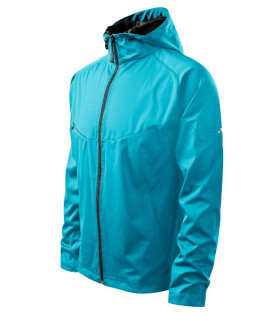 Cool pánska softshellová bunda tyrkysová 2XL