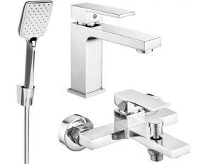 MEXEN/S - Uno R62 Set umývadlovej a vaňovej batérie s príslušenstvom, chróm 71403R62-00