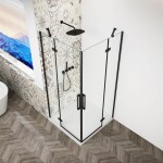 GELCO - TRINITY BLACK obdĺžnikový kút 800x1000 rohový vstup, číre sklo, GT2280-10C-B GT2280-10C-B