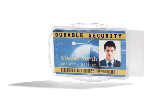 Durable Držiak na 2 karty transparentný / Držiak na karty / 54 x 85 mm / 10 ks (891919)