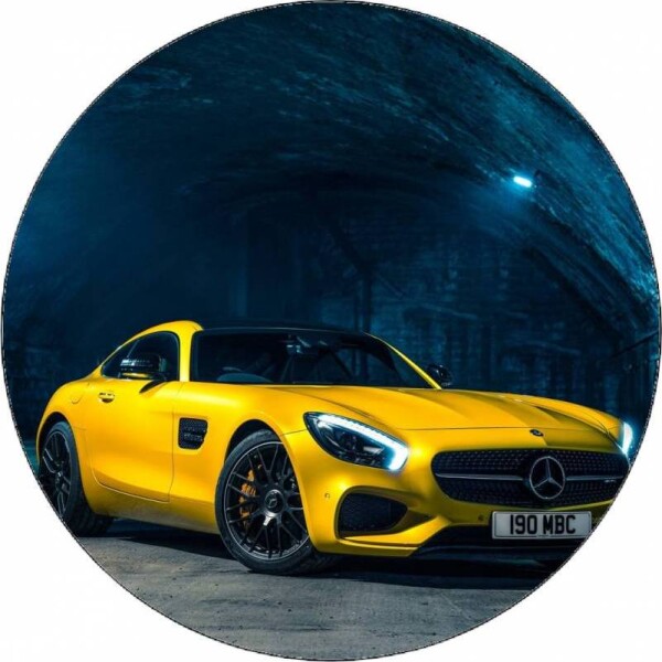 Jedlý papier Mercedes-Benz – Coupé žltý 19,5 cm - Pictu Hap - Pictu Hap