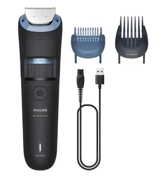 Philips Beardtrimmer series 3000 BT3665/15 čierna / Zastrihávač fúzov / Wet Dry / USB nabíjanie / 80 min prevádzka (BT3665/15)