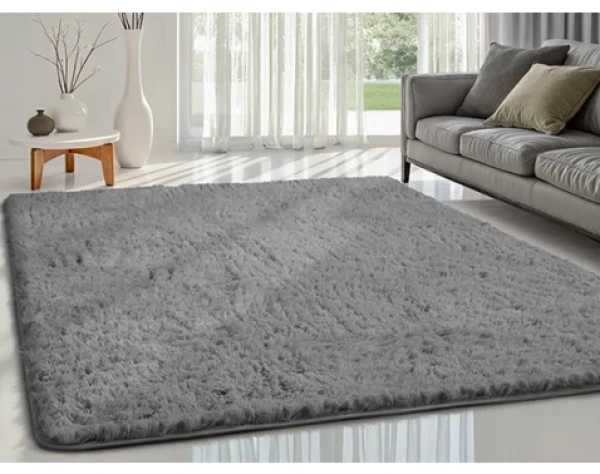 Koberec Fluffy Shaggy 160x220 cm, šedý%