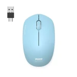 PORT CONNECT Wireless COLLECTION azúrová / bezdrôtová myš / USB-A/USB-C dongle / 2.4Ghz / 1600 DPI (900544)