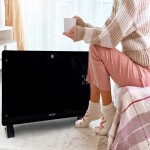 MalTec Sklenený konvekčný ohrievač Eco Wifi termostat 2000W čierny