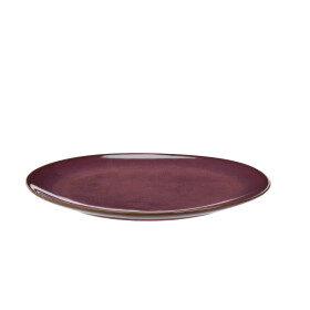 MADAM STOLTZ Servírovací talíř Plum Reactive Glaze Ø 27 cm