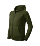 Trendy mikina na zips pre deti vojenská 122 cm/6 let