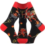 LONKA Unisex ponožky s motívom svätého Mikuláša TREPIFAJXL s obrázkami ČERTOV (3 páry) 43-46 126321