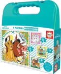 Educa Puzzle v kufríku Disney zvieratká 4v1