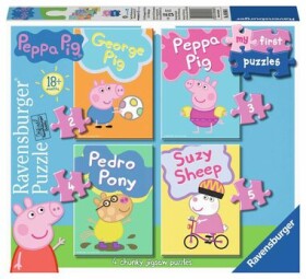 Ravensburger Moje prvé puzzle Prasiatko Peppa 2/3/4/5 dielikov