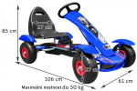 Mamido Detská šliapací motokára formula 01 modrá