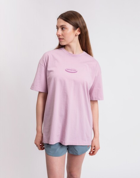Patagonia W's '95 Oval Logo Oversized T-Shirt Quiet Violet S