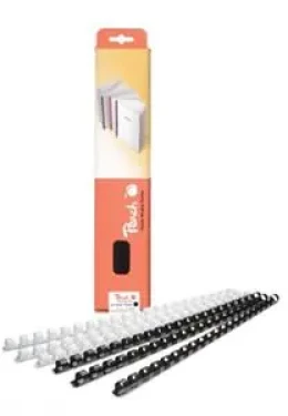 PEACH viazací chrbát plastový A4 priemer 8mm čierny 25ks (510560)