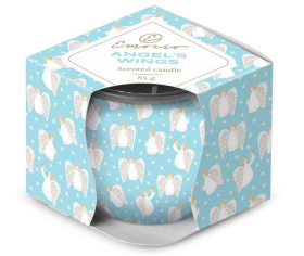 Emocio Sklo Dekor 70x62 mm Angel´s Wings - Cookie and Cream, vonná svíčka