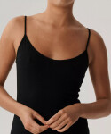 Dámské tílko tenkými ramínky ATLANTIC černé
