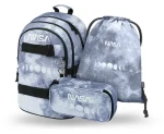 BAAGL SET 3 - Školský set Skate NASA Grey / batoh / peračník / sáčok (A-34266)